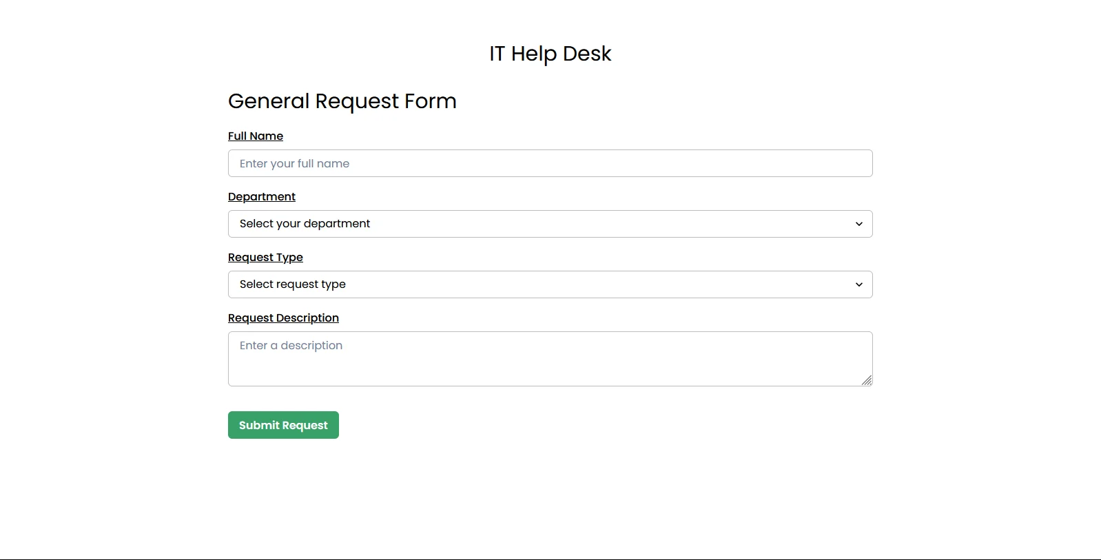 Enterprise HelpDesk System